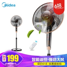 美的（Midea） FS40-13GR 大风量电风扇/落地扇/智能家用电风扇/遥控风扇电扇